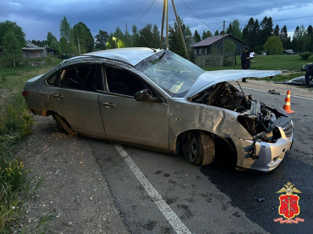 Nissan с пьяным водителем опрокинулся и убил пассажирку в Ленобласти